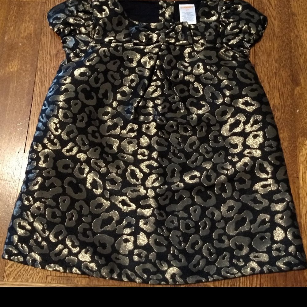 Gymboree City Kitty leopard print jaquard dress 3T